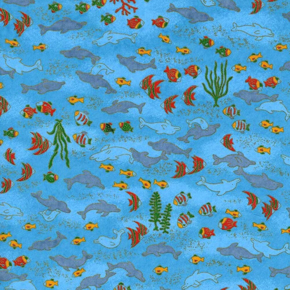 Chiyogami 850C Dolphins & Fish